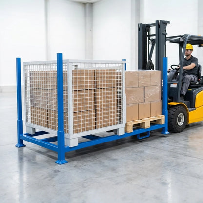 Schwere Industrie-Sonderpalette aus Stahl (1500 kg Traglast) für Lagerbetriebe