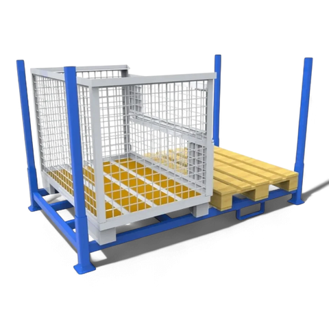 Schwere Industrie-Sonderpalette aus Stahl (1500 kg Traglast) für Lagerbetriebe