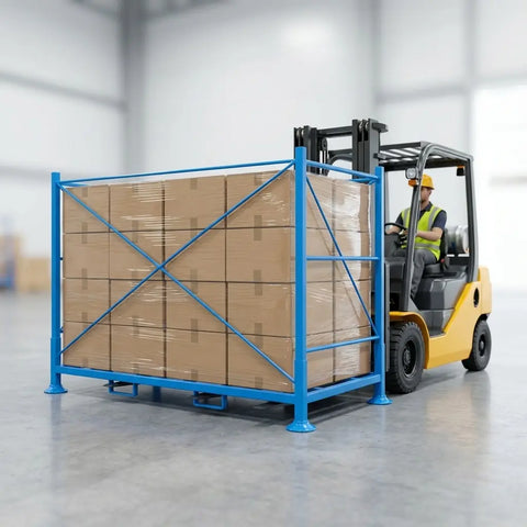 Schwere Industrie-Sonderpalette aus Stahl (1500 kg Traglast) für Lagerbetriebe