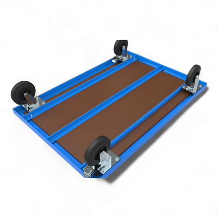 Rungenwagen für Paletten & schwere Lasten – Robuste Stahlkonstruktion mit Rungen, bis 1000 kg Traglast. Ideal für Lager und Logistik.