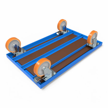 Rungenwagen für Paletten & schwere Lasten – Robuste Stahlkonstruktion mit Rungen, bis 1000 kg Traglast. Ideal für Lager und Logistik.