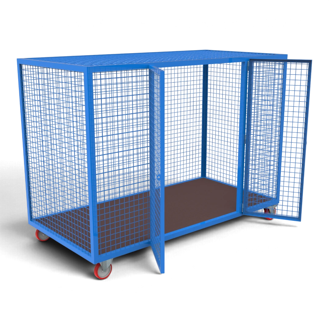 Hoher langer Schrankwagen Gitter mit offener Tür, Ladefläche bis 2400 x 1200 mm