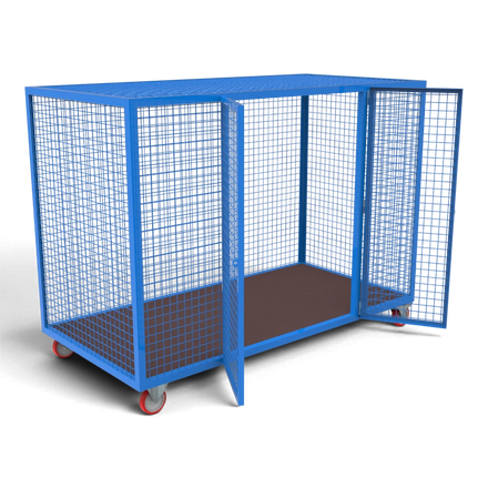 Hoher langer Schrankwagen Gitter mit offener Tür, Ladefläche bis 2400 x 1200 mm