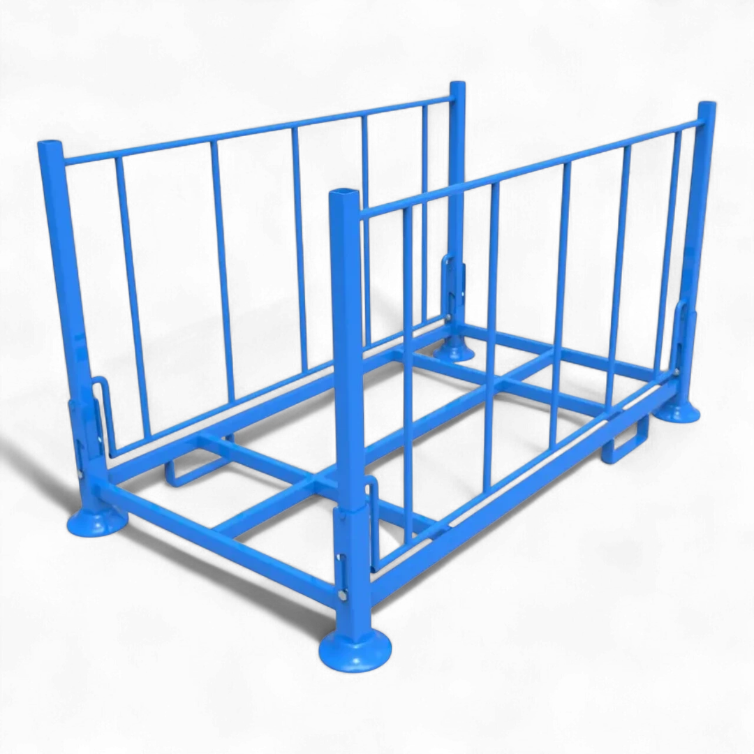 Klappbares Stapelgestell aus Stahl für Lager und Logistik - Platzsparend und robust