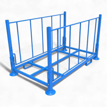 Klappbares Stapelgestell aus Stahl für Lager und Logistik - Platzsparend und robust