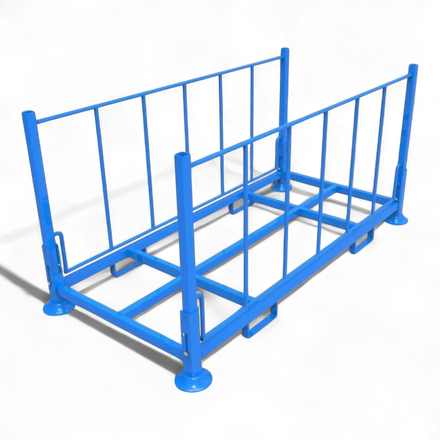 Klappbares Stapelgestell aus Stahl für Lager und Logistik - Platzsparend und robust