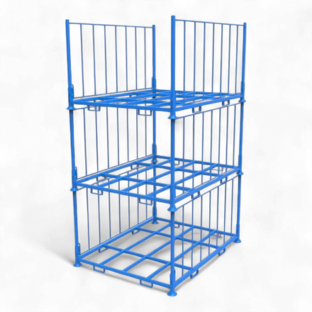 Klappbares Stapelgestell aus Stahl für Lager und Logistik - Platzsparend und robust