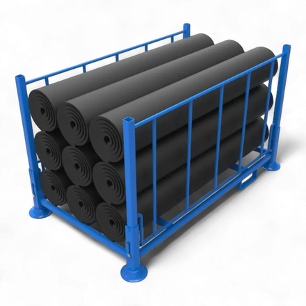 Klappbares Stapelgestell aus Stahl für Lager und Logistik - Platzsparend und robust