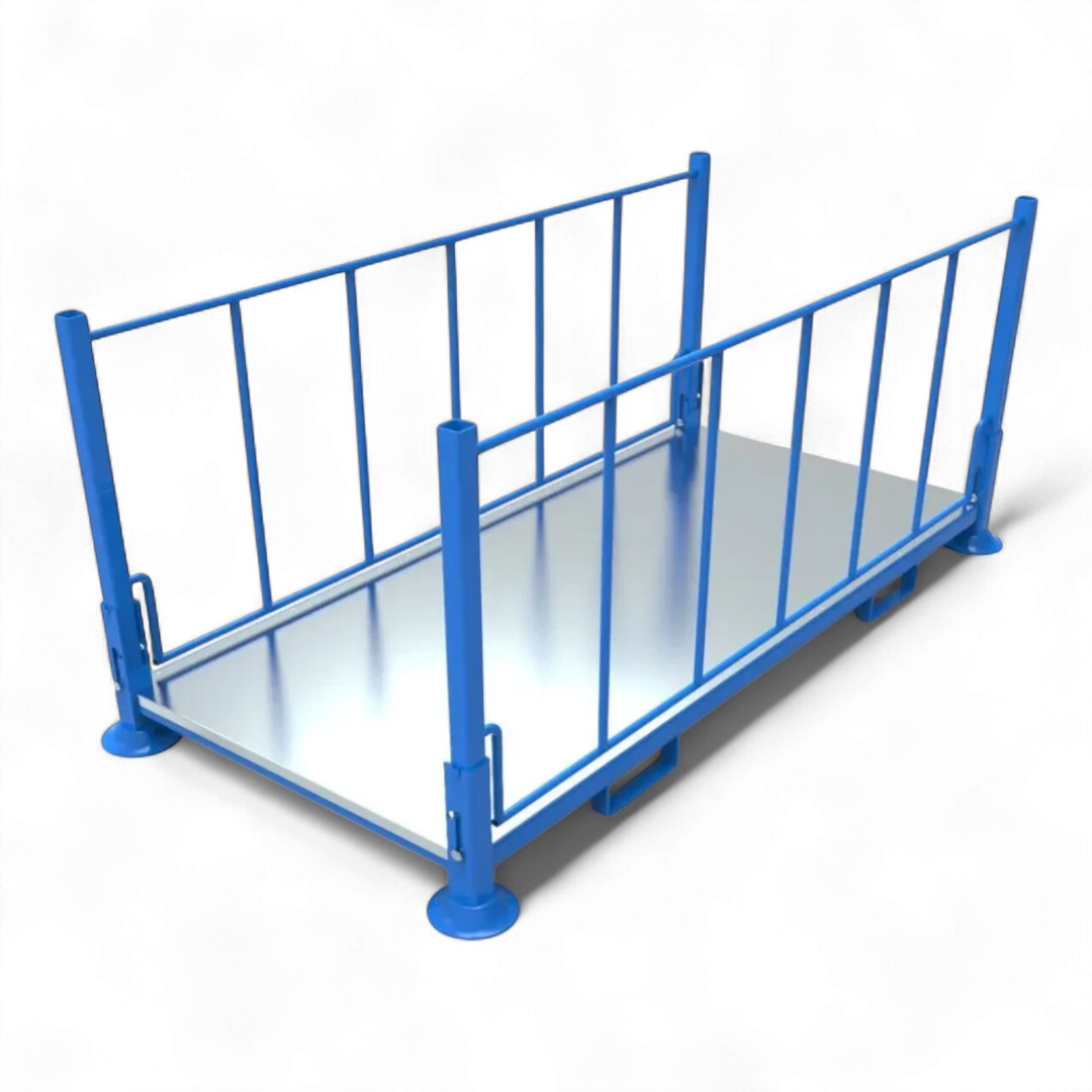 Klappbares Stapelgestell aus Stahl für Lager und Logistik - Platzsparend und robust