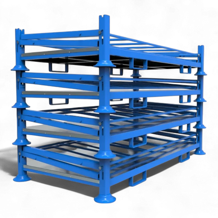 Klappbares Stapelgestell aus Stahl für Lager und Logistik - Platzsparend und robust