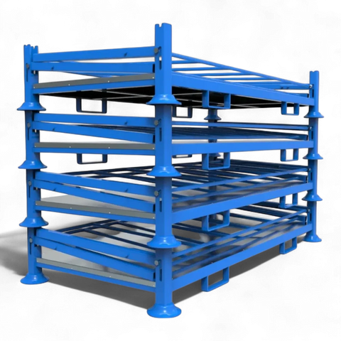 Klappbares Stapelgestell aus Stahl für Lager und Logistik - Platzsparend und robust