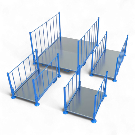Klappbares Stapelgestell aus Stahl für Lager und Logistik - Platzsparend und robust