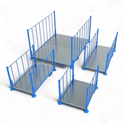 Klappbares Stapelgestell aus Stahl für Lager und Logistik - Platzsparend und robust