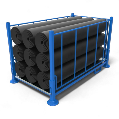 Klappbares Stapelgestell aus Stahl für Lager und Logistik - Platzsparend und robust