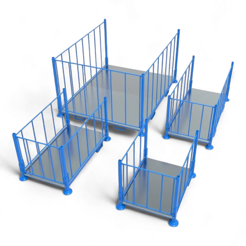 Klappbares Stapelgestell aus Stahl für Lager und Logistik - Platzsparend und robust