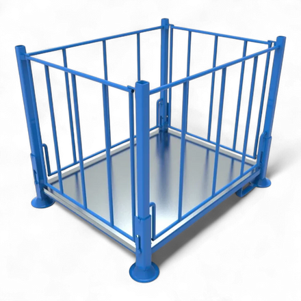 Klappbares Stapelgestell aus Stahl für Lager und Logistik - Platzsparend und robust