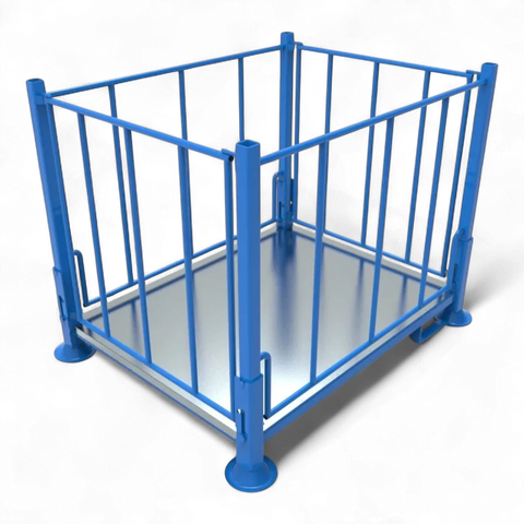 Klappbares Stapelgestell aus Stahl für Lager und Logistik - Platzsparend und robust