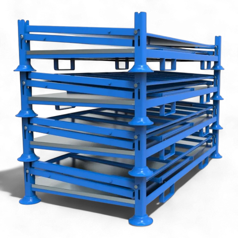 Klappbares Stapelgestell aus Stahl für Lager und Logistik - Platzsparend und robust