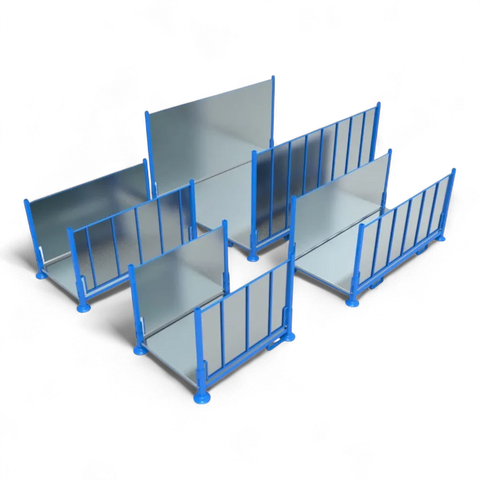 Klappbares Stapelgestell aus Stahl für Lager und Logistik - Platzsparend und robust