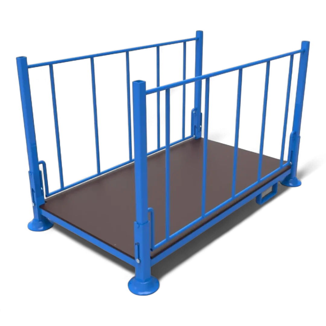 Klappbares Stapelgestell aus Stahl für Lager und Logistik - Platzsparend und robust