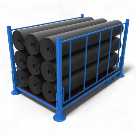 Klappbares Stapelgestell aus Stahl für Lager und Logistik - Platzsparend und robust