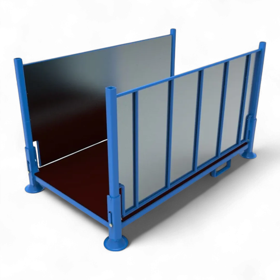 Klappbares Stapelgestell aus Stahl für Lager und Logistik - Platzsparend und robust