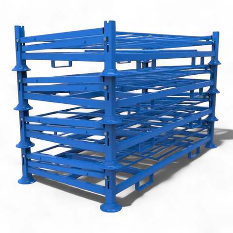 Klappbares Stapelgestell aus Stahl für Lager und Logistik - Platzsparend und robust