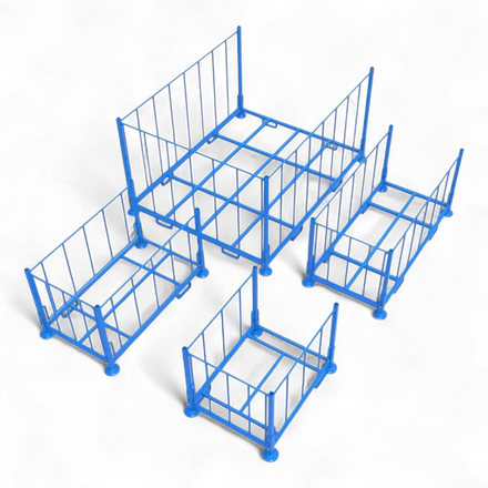 Klappbares Stapelgestell aus Stahl für Lager und Logistik - Platzsparend und robust