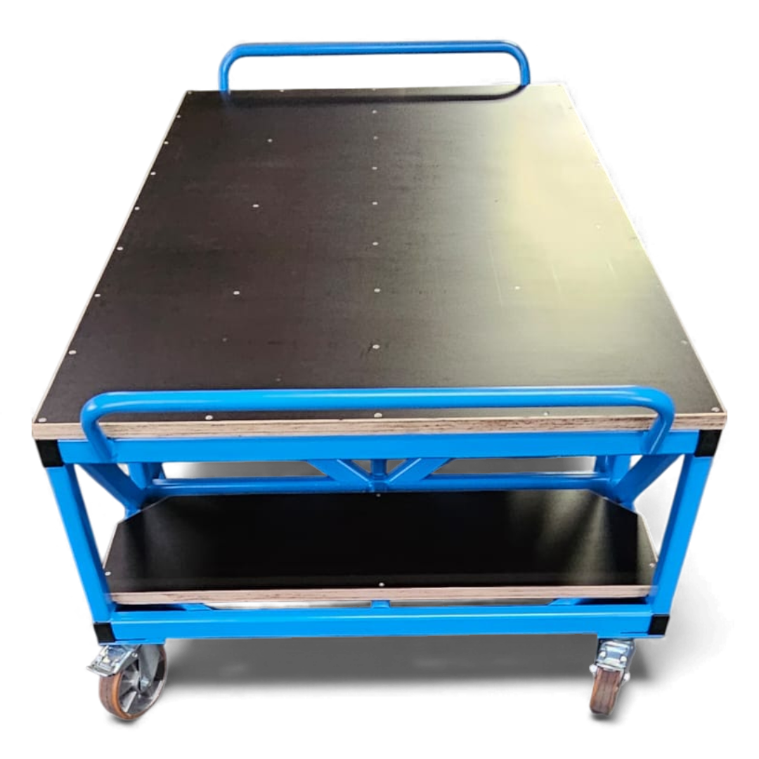 Tischwagen für Industrie, Lager & Werkstatt. Flexibel einsetzbar als mobiler Arbeitsplatz, Transportwagen oder für die Kommissionierung von Kleinteilen.