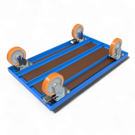 Vierwandwagen mit stabilen Holzwänden – Sicherer Transportwagen mit vier Seiten aus Siebdruckplatte für optimalen Ladungsschutz. Ideal für Lager und Industrie.