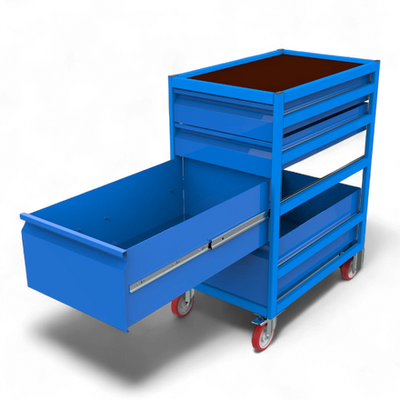 Robuster, mobiler Werkstattwagen in vielen Größen und Ausführungen. Ideal für Ordnung in Werkstatt, Lager oder Garage.