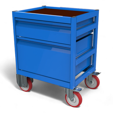 Robuster, mobiler Werkstattwagen in vielen Größen und Ausführungen. Ideal für Ordnung in Werkstatt, Lager oder Garage.