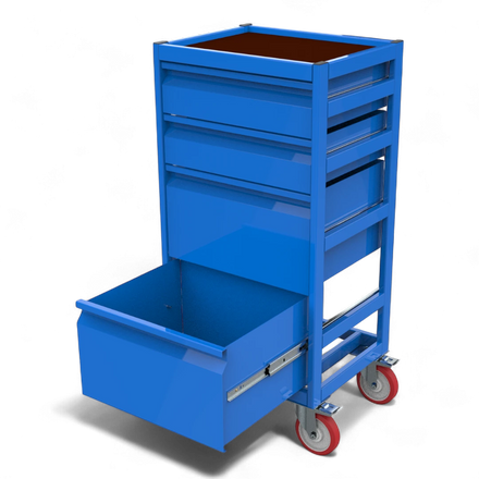 Robuster, mobiler Werkstattwagen in vielen Größen und Ausführungen. Ideal für Ordnung in Werkstatt, Lager oder Garage.